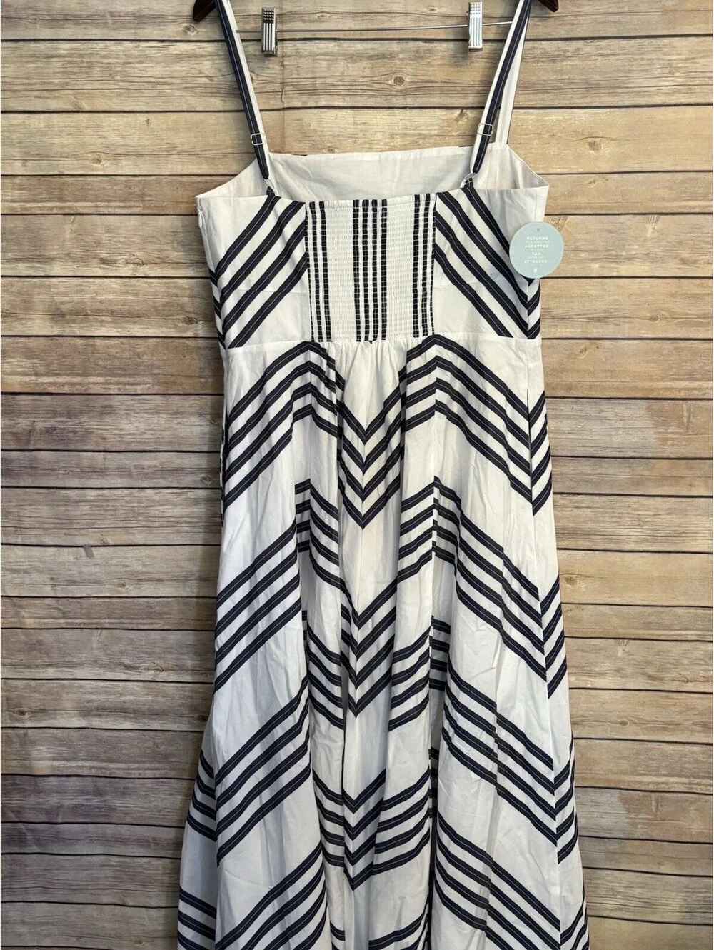 HILL HOUSE HOME NWT The Margot Dress Size XL  Stripe Navy Blue White